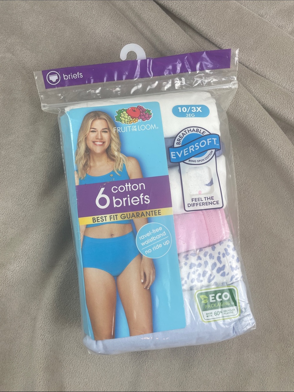 Fruit Of The Loom 6 Pack Cotton Briefs Mixed Colors
